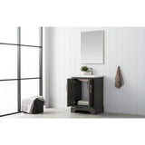 Vanity Art Vannes 24 in. W x 18 in. D x 34.5 in. H Bathroom Vanity in Silver Grey with Ceramic Top