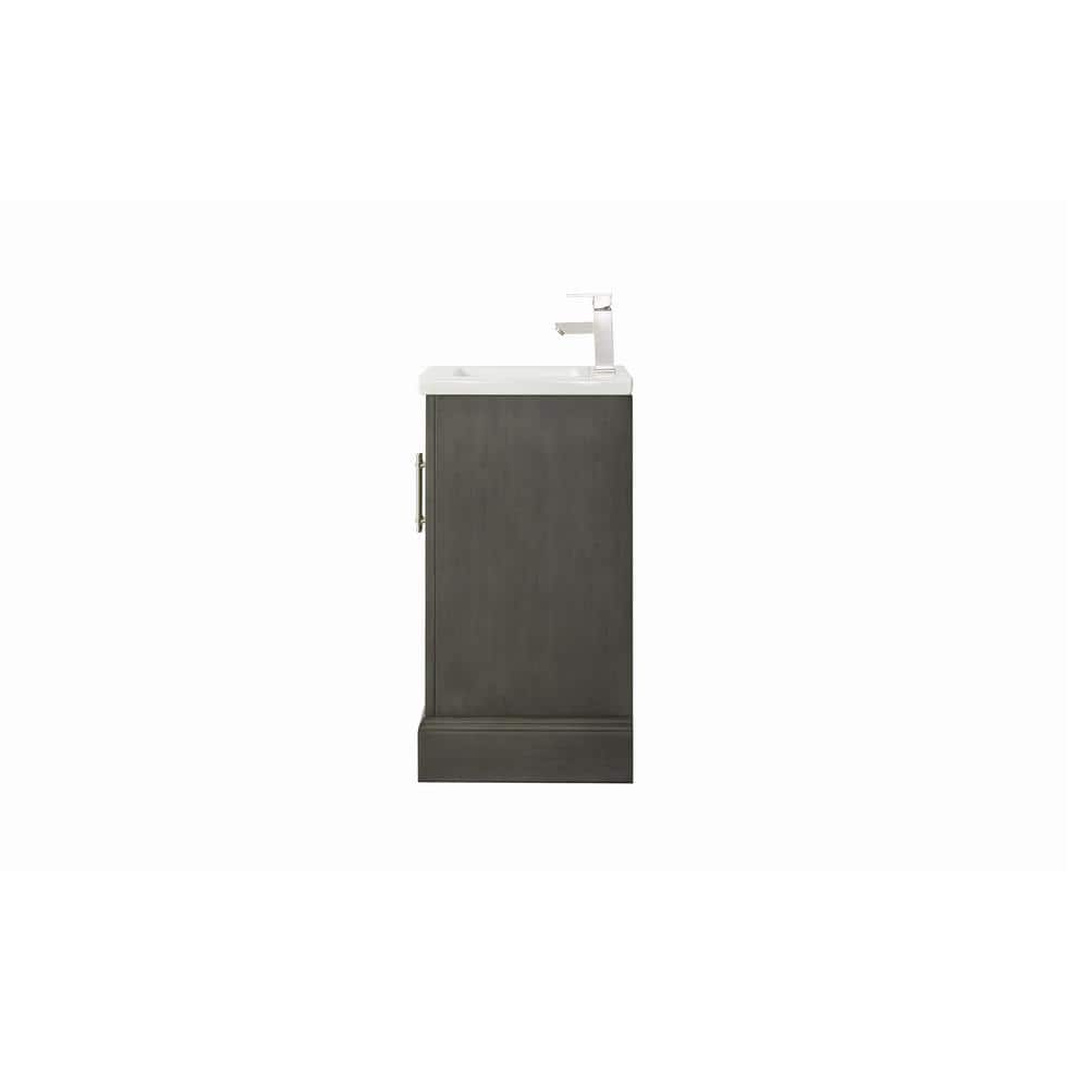Vanity Art Vannes 24 in. W x 18 in. D x 34.5 in. H Bathroom Vanity in Silver Grey with Ceramic Top