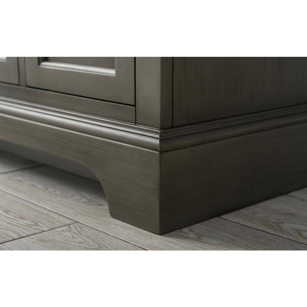 Vanity Art Chambery 36 in. W x 22 in. D x 34.5 in. H Bathroom Vanity in Silver Grey with Engineered Marble Top
