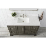 Vanity Art Chambery 48 in. W x 22 in. D x 34.5 in. H Bathroom Vanity in Silver Grey with Engineered Marble Top