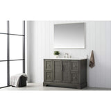 Vanity Art Chambery 48 in. W x 22 in. D x 34.5 in. H Bathroom Vanity in Silver Grey with Engineered Marble Top