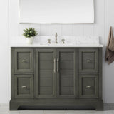 Vanity Art Chambery 48 in. W x 22 in. D x 34.5 in. H Bathroom Vanity in Silver Grey with Engineered Marble Top