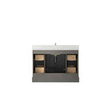 Vanity Art Chambery 48 in. W x 22 in. D x 34.5 in. H Bathroom Vanity in Silver Grey with Engineered Marble Top