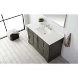 Vanity Art Chambery 48 in. W x 22 in. D x 34.5 in. H Bathroom Vanity in Silver Grey with Engineered Marble Top