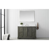Vanity Art Chambery 48 in. W x 22 in. D x 34.5 in. H Bathroom Vanity in Silver Grey with Engineered Marble Top
