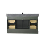 Vanity Art Laval 60 in. W x 22 in. D x 34 in. H Single Sink Freestanding Bathroom Vanity in Vintage Green with Stone Top in Black