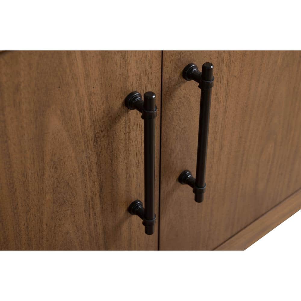Vanity Art 36 in. W x 21.5 in. D x 34 in. H Single Sink Bathroom Vanity in Tan with Black Limestone Top