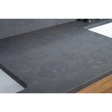 Vanity Art 42 in. W x 21.5 in. D x 34 in. H Single Sink Bathroom Vanity in Tan with Black Limestone Top
