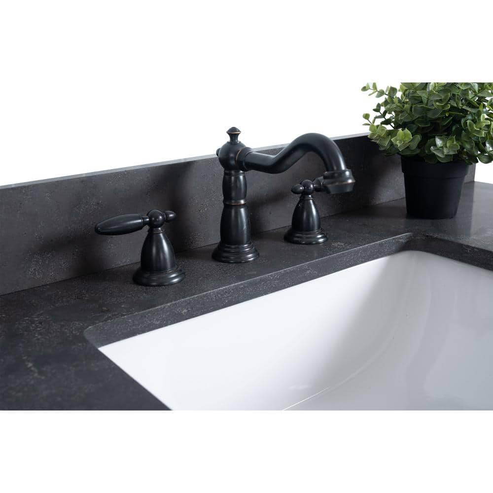 Vanity Art 42 in. W x 21.5 in. D x 34 in. H Single Sink Bathroom Vanity in Tan with Black Limestone Top