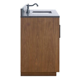 Vanity Art 48 in. W x 21.5 in. D x 34 in. H Single Sink Bathroom Vanity in Tan with Black Limestone Top