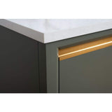 Vanity Art 30 in. W x 22 in. D x 34 in. H Single Sink Bathroom Vanity in Vintage Green with Engineered Marble Top