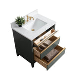 Vanity Art 30 in. W x 22 in. D x 34 in. H Single Sink Bathroom Vanity in Vintage Green with Engineered Marble Top