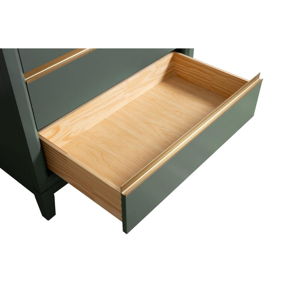 Vanity Art 36 in. W x 22 in. D x 34 in. H Single Sink Bathroom Vanity in Vintage Green with Engineered Marble Top
