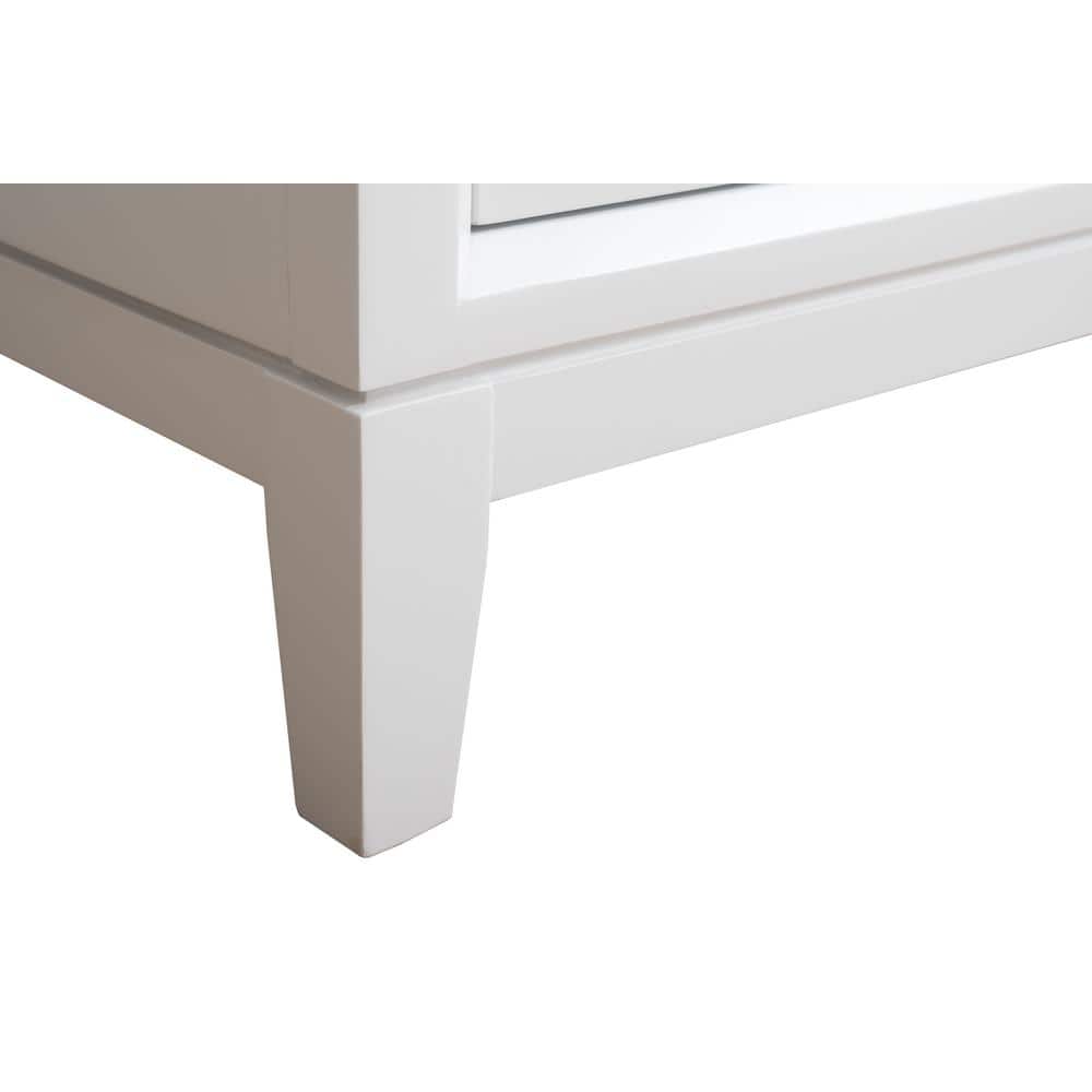 Vanity Art 54 in. W x 22 in. D x 34 in. H Double Sink Bathroom Vanity in White with Engineered Marble Top