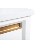 Vanity Art 54 in. W x 22 in. D x 34 in. H Double Sink Bathroom Vanity in White with Engineered Marble Top