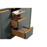 Vanity Art 60 in. W x 22 in. D x 34 in. H Double Sink Bathroom Vanity in Vintage Green with Engineered Marble Top