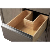 Vanity Art 72 in. W x 22 in. D x 34 in. H Double Sink Bathroom Vanity in Driftwood Gray with Engineered Marble Top