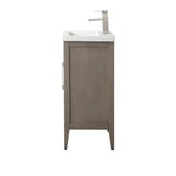Vanity Art 20 in. W x 15.8 in D x 34 in. H Single Sink Bathroom Vanity Cabinet in Driftwood Gray with Ceramic Top