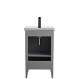 Vanity Art 20 in. W x 15.8 in D x 34 in. H Single Sink Bathroom Vanity Cabinet in Cashmere Gray with Ceramic Top