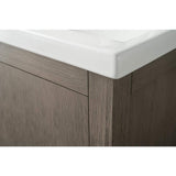 Vanity Art 24 in. W x 18.5 in D x 34 in. H Single Sink Bathroom Vanity Cabinet in Driftwood Gray with Ceramic Top
