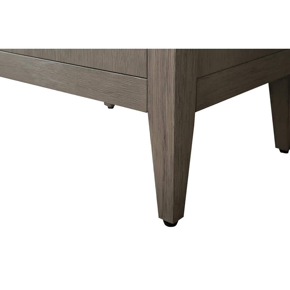 Vanity Art 24 in. W x 18.5 in D x 34 in. H Single Sink Bathroom Vanity Cabinet in Driftwood Gray with Ceramic Top
