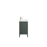 Vanity Art 24 in. W x 18.5 in D x 34 in. H Single Sink Bathroom Vanity Cabinet in Vintage Green with Ceramic Top