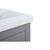 Vanity Art 30 in. W x 18.5 in D x 34 in. H Single Sink Bathroom Vanity Cabinet in Cashmere Gray with Ceramic Top