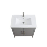 Vanity Art 30 in. W x 18.5 in D x 34 in. H Single Sink Bathroom Vanity Cabinet in Cashmere Gray with Ceramic Top