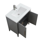 Vanity Art 30 in. W x 18.5 in D x 34 in. H Single Sink Bathroom Vanity Cabinet in Cashmere Gray with Ceramic Top