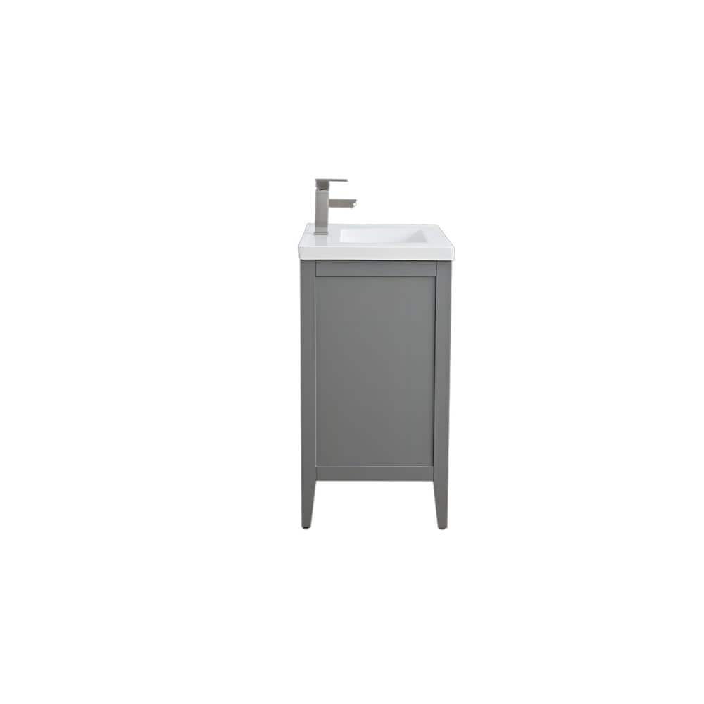 Vanity Art 30 in. W x 18.5 in D x 34 in. H Single Sink Bathroom Vanity Cabinet in Cashmere Gray with Ceramic Top