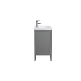 Vanity Art 30 in. W x 18.5 in D x 34 in. H Single Sink Bathroom Vanity Cabinet in Cashmere Gray with Ceramic Top