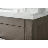 Vanity Art 36 in. W x 22 in. D x 34 in. H Single Sink Bathroom Vanity Cabinet in Driftwood Gray with Engineered Marble Top