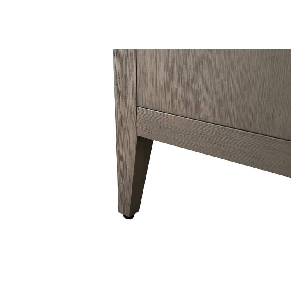 Vanity Art 42 in. W x 22 in. D x 34 in. H Single Sink Bathroom Vanity Cabinet in Driftwood Gray with Engineered Marble Top