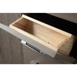 Vanity Art 42 in. W x 22 in. D x 34 in. H Single Sink Bathroom Vanity Cabinet in Driftwood Gray with Engineered Marble Top