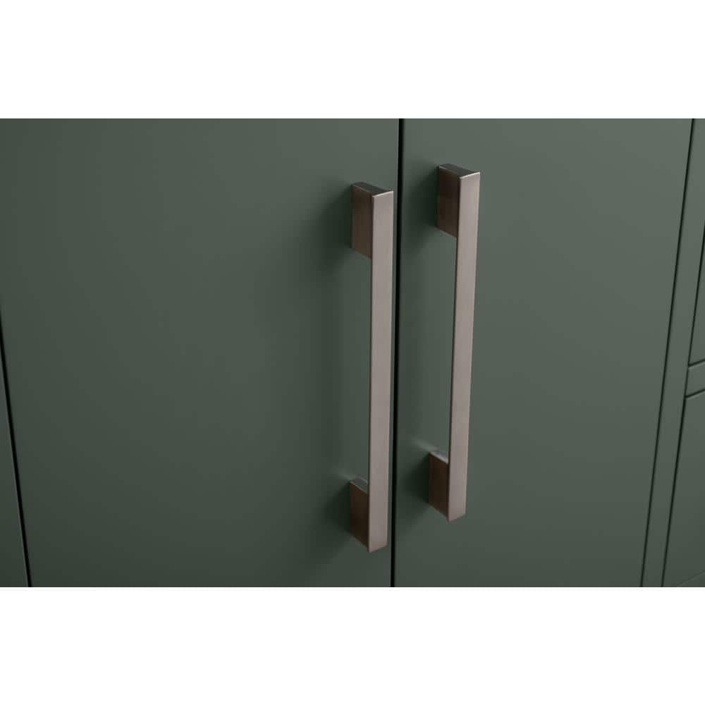 Vanity Art 42 in. W x 22 in. D x 34 in. H Single Sink Bathroom Vanity Cabinet in Vintage Green with Engineered Marble Top