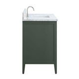 Vanity Art 42 in. W x 22 in. D x 34 in. H Single Sink Bathroom Vanity Cabinet in Vintage Green with Engineered Marble Top