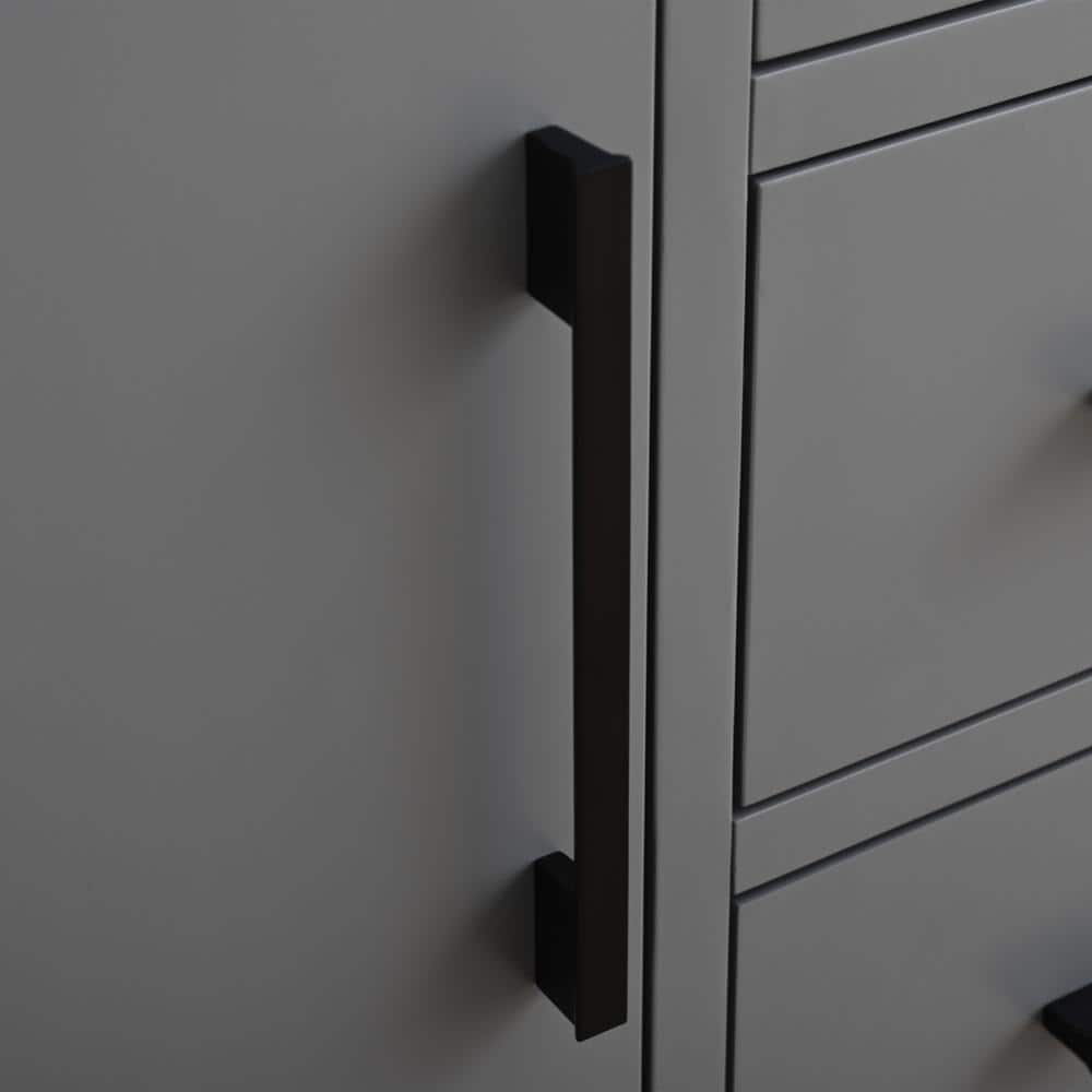 Vanity Art 48 in. W x 22 in. D x 34 in. H Single Sink Bathroom Vanity Cabinet in Cashmere Gray with Engineered Marble Top
