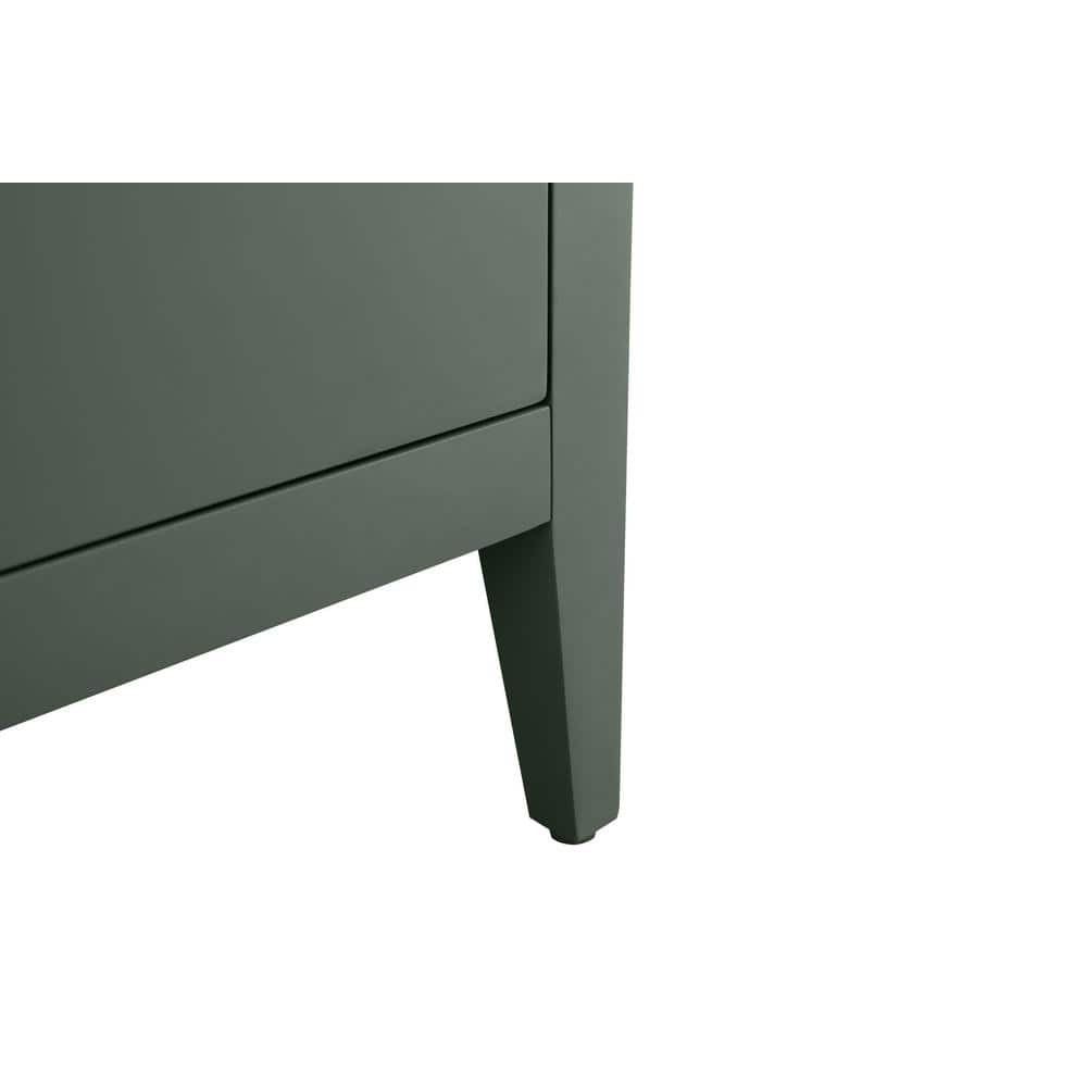 Vanity Art 60 in. W x 22 in. D x 34 in. H Double Sink Bathroom Vanity Cabinet in Vintage Green with Engineered Marble Top in White