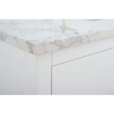 Vanity Art 60 in. W x 22 in. D x 34 in. H Double Sink Bathroom Vanity Cabinet in White with Engineered Marble Top in White