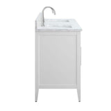 Vanity Art 60 in. W x 22 in. D x 34 in. H Double Sink Bathroom Vanity Cabinet in White with Engineered Marble Top in White