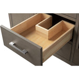 Vanity Art 60 in. W. x 22 in. D x 34 in. H Single Sink Bathroom Vanity Cabinet Driftwood Gray with Engineered Marble Top in White