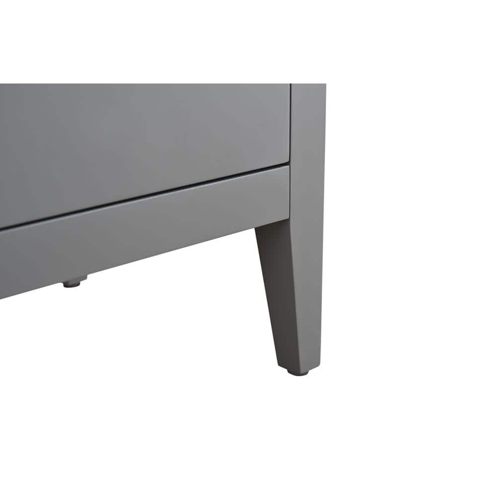 Vanity Art 72 in. W x 22 in. D x 34 in. H Double Sink Bathroom Vanity Cabinet in Cashmere Gray with Engineered Marble Top