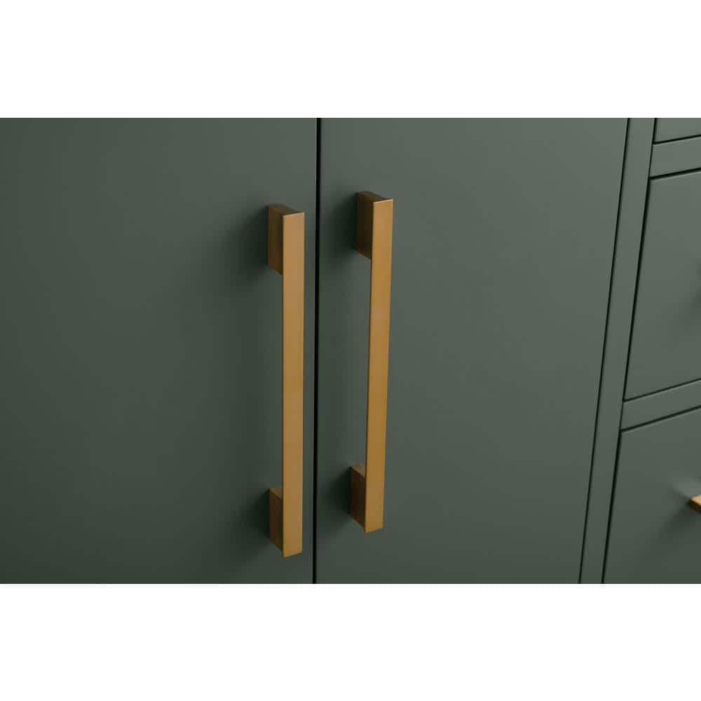 Vanity Art 72 in. W x 22 in. D x 34 in. H Double Sink Bathroom Vanity Cabinet in Vintage Green with Engineered Marble Top