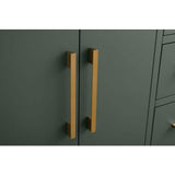 Vanity Art 72 in. W x 22 in. D x 34 in. H Double Sink Bathroom Vanity Cabinet in Vintage Green with Engineered Marble Top