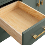 Vanity Art 72 in. W x 22 in. D x 34 in. H Double Sink Bathroom Vanity Cabinet in Vintage Green with Engineered Marble Top