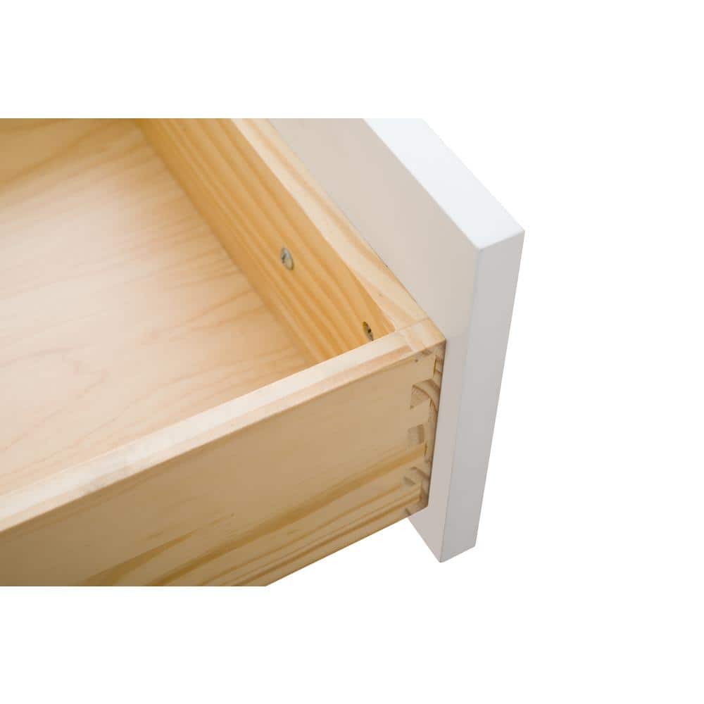 Vanity Art 72 in. W x 22 in. D x 34 in. H Double Sink Bathroom Vanity Cabinet in White with Engineered Marble Top