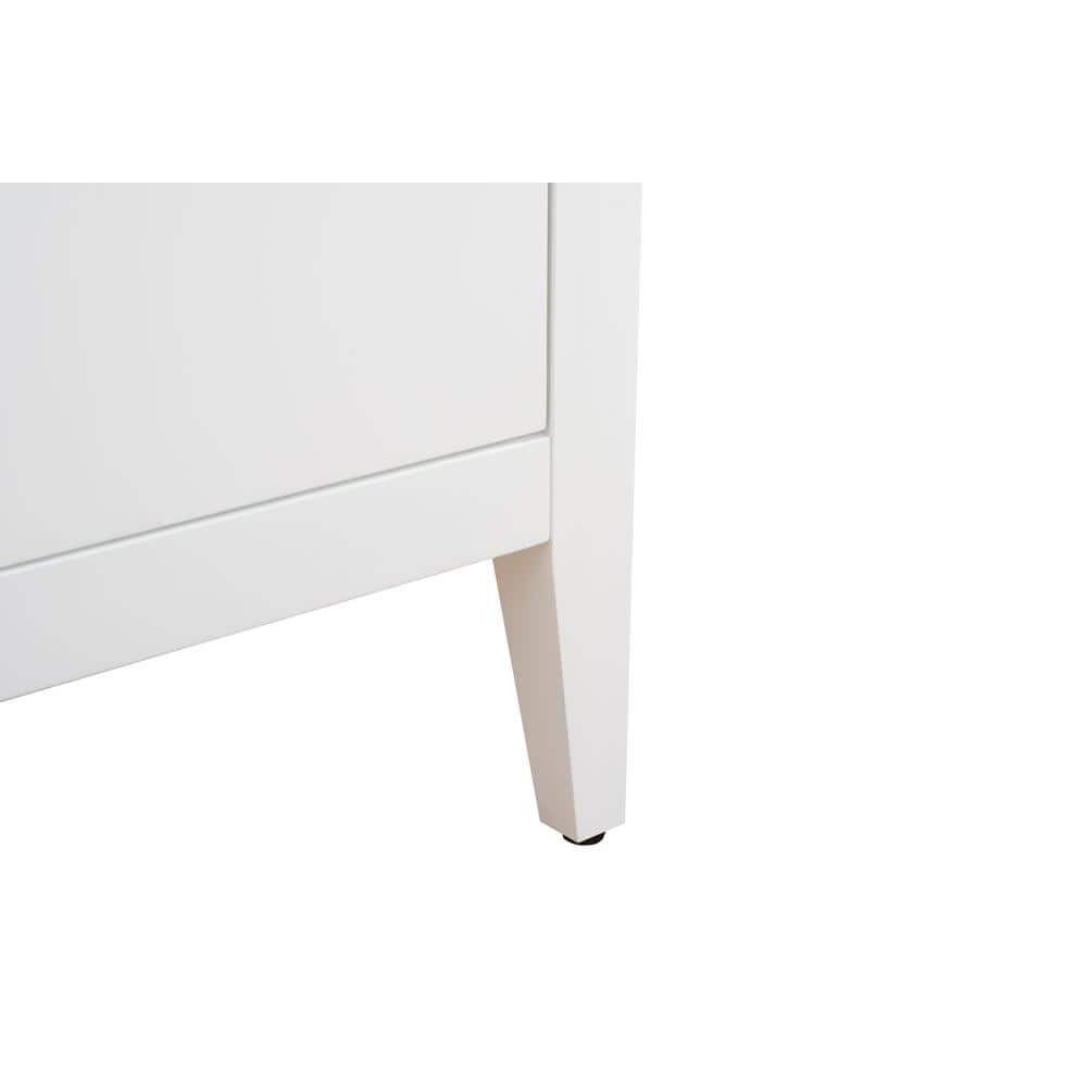 Vanity Art 72 in. W x 22 in. D x 34 in. H Double Sink Bathroom Vanity Cabinet in White with Engineered Marble Top