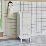 Vanity Art 12 in. W x 18.5 in. D x 30 in. H Bath Vanity Side Cabinet in White with Engineered Marble Top
