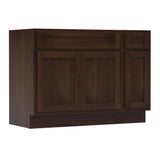 Vanity Art 48 in. W x 21 in. D x 32.5 in. H Bath Vanity Cabinet without Top in Brown