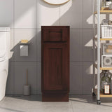 Vanity Art 12 in. W x 21 in. D x 32.5 in. H 1-Drawer Bath Vanity Cabinet Only in Brown